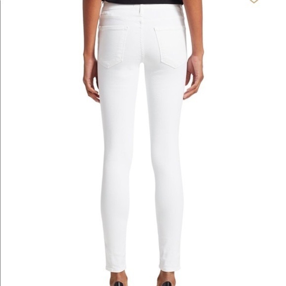 Frame Denim Le Skinny de Jeanne Blanc Distressed Skinny Jeans Size 27 - Picture 3 of 12